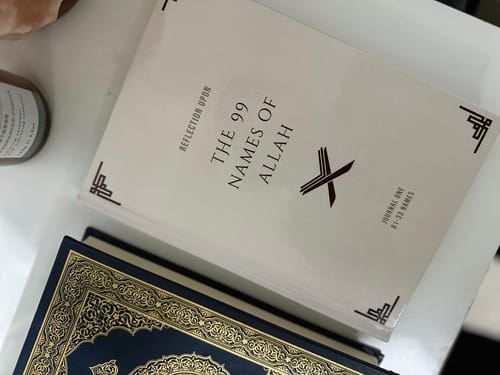 Customer photo review of 99 Names of Allah Reflection Journal 1 - Islamic Spiritual Diary for Personal Growth and Faith Deepening