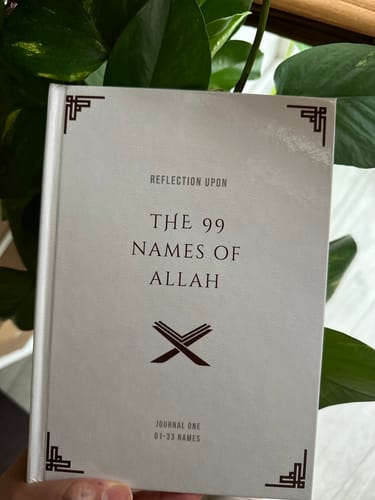 Customer photo review of 99 Names of Allah Reflection Journal 1 - Islamic Spiritual Diary for Personal Growth and Faith Deepening