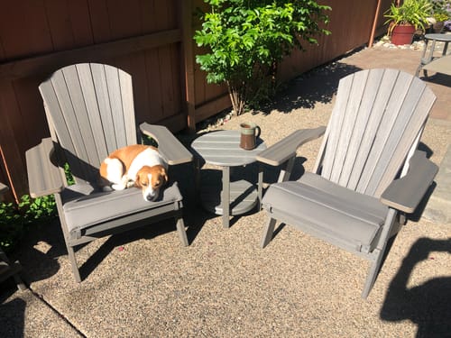 Customer photo review of Folding And Stationary Adirondack Chair Seat Cushions Sunbrella® Fabric (18 Colors Options!)