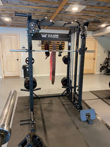 Customer photo review of Major Fitness B52 All-In-One Home Gym Smith Machine