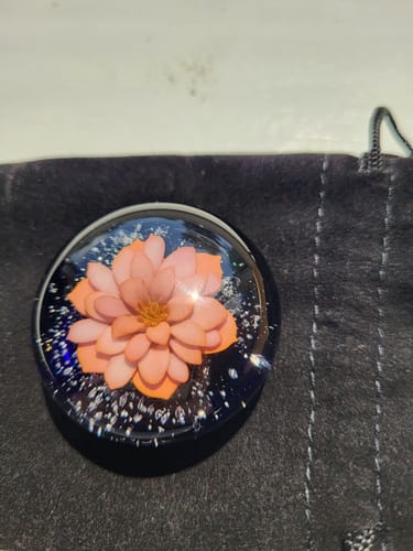 Customer photo review of Large Lotus Glass Touchstone Or Pendant