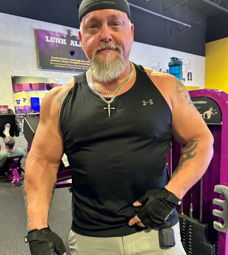 Customer photo review of Antibacterial Gym Towel: Grey Camo