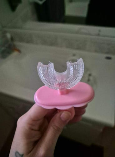 Customer photo review of U-Shaped Sensory Toothbrush in Case