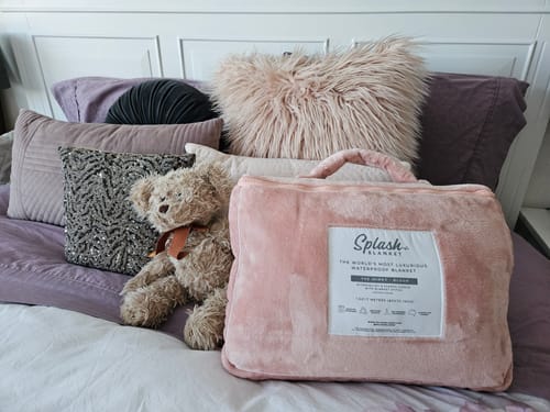 Customer photo review of The Minky Waterproof Splash Blanket™