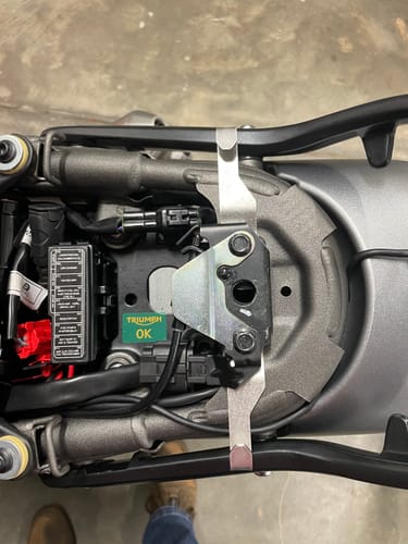 Customer photo review of Triumph Speed 400 & Scrambler 400 Helmet Hook (lock)