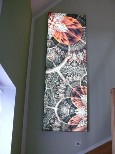 Customer photo review of Canvalight® Leuchtbild | Digitale Blumen No.2 | Schmal