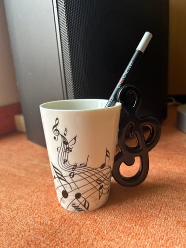 Customer photo review of Originelle Tasse – Violinschlüssel