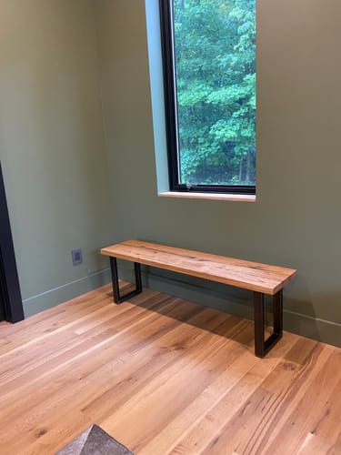 Customer photo review of Industrial Modern Bench
