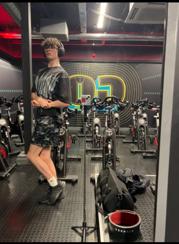 Customer photo review of 1111 - Skulls & Roses Reversible Shorts