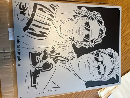 Customer photo review of Custom Metal Portrait