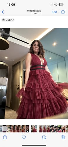 Customer photo review of RENT True Decadence Eliza Black Plunge Front Tulle (RRP £165)