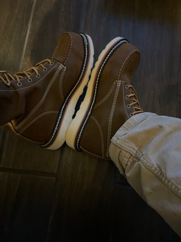 Customer photo review of 8 Inch Moc Steel Toe Boot