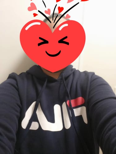Customer photo review of Fila Classic Unisex Hood - Navy