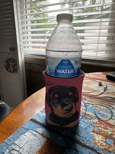 Customer photo review of Personalized Pet Can Koozie