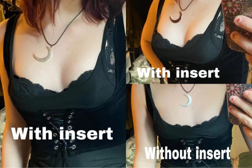 Customer photo review of Instant Volume Sticky Bra Inserts