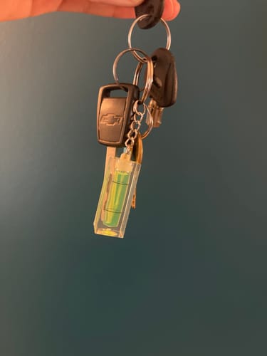 Customer photo review of HANDY LEVEL KEYCHAIN