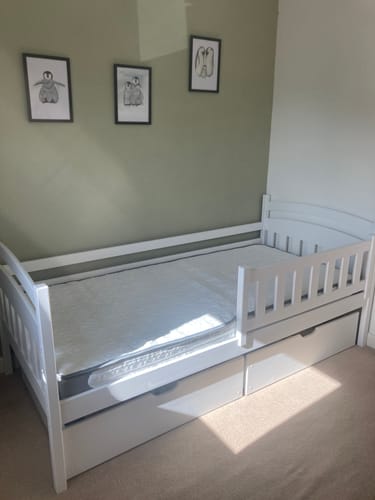 Customer photo review of Wooden Bed Terry with Storage