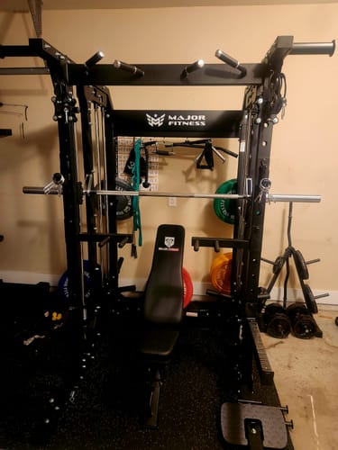 Customer photo review of Major Fitness B52 All-In-One Home Gym Smith Machine