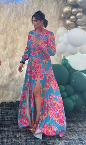 Customer photo review of RENT Nadine Merabi Savannah Floral Dress (RRP £345)