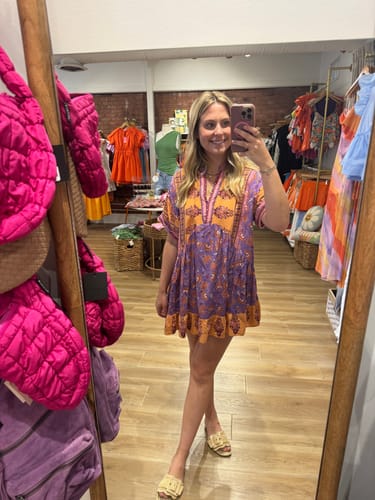 Customer photo review of Orchid Print Dress