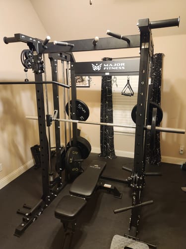 Customer photo review of Major Fitness B52 All-In-One Home Gym Smith Machine