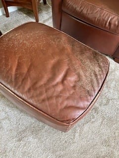 Customer photo review of Clyde’s Leather Recoloring Balm