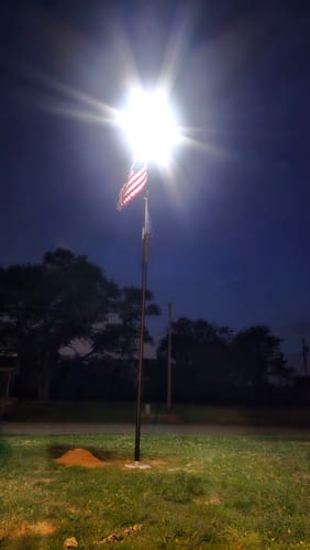Customer photo review of 25ft. Telescoping Flagpole For House, Dock or Tailgating - With American Flag