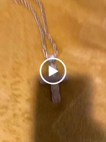 Customer video review of 1.10 CARAT NATURAL DIAMONDS STERLING SILVER WITH YELLOW GOLD PLATING LARGE 2.85 INCHES CROSS CHARM PENDANT