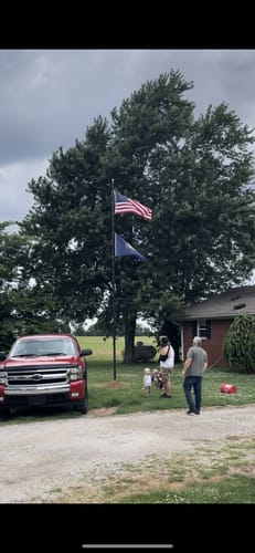 Customer photo review of 25ft. Telescoping Flagpole For House, Dock or Tailgating - With American Flag