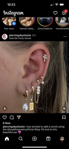 Customer photo review of Bar Earrings Set