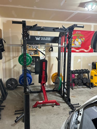 Customer photo review of MAJOR FITNESS All-In-One Home Gym Smith Machine Package Spirit B52