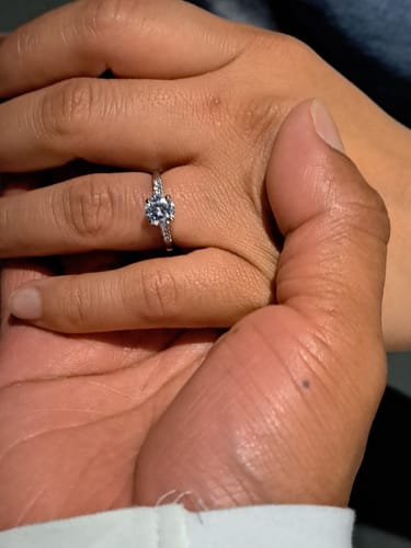 Customer photo review of Round Solitaire Ring