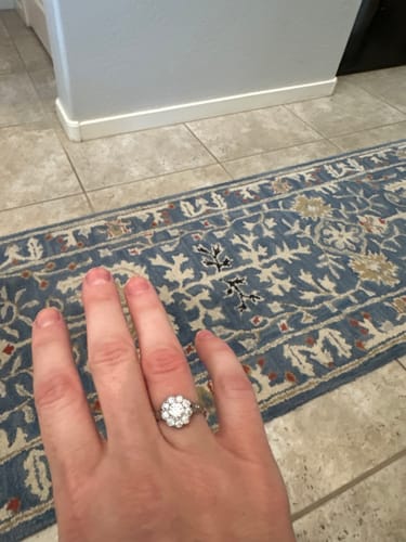 Customer photo review of ANTIQUE PLATINUM .778CTTW DIAMOND EDWARDIAN RING 5.5