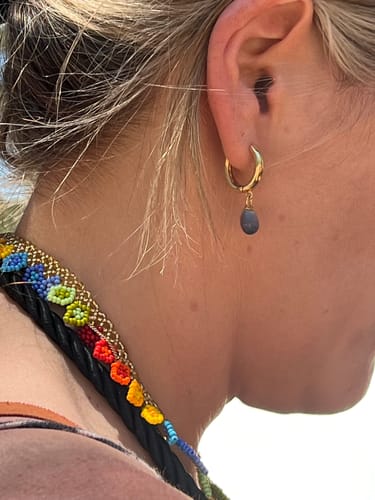 Customer photo review of Large Huggie Hoop