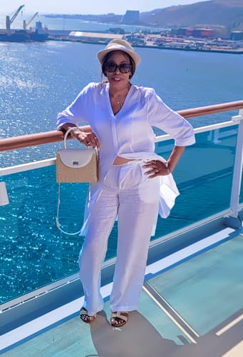 Customer photo review of Linen Wrap Pants NASY