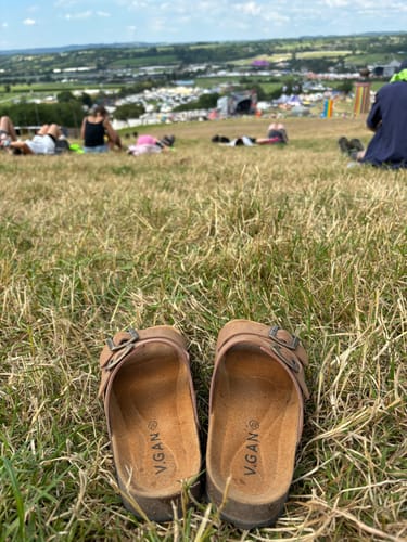 Customer photo review of Mango Comfort Footbed Sandals