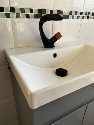Customer photo review of Adam Modern Waterfall Bathroom Sink Faucet Deck Mounted Single Hole