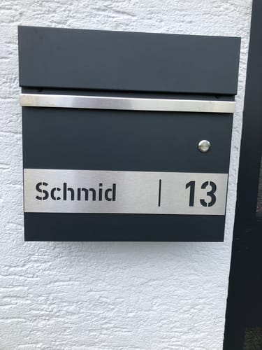 Customer photo review of Ersatzschild für AlbersDesign-Briefkästen