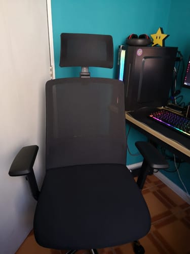 Customer photo review of Silla de escritorio Cuba Alta brazo Reg y cabecero
