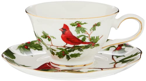 Customer photo review of Red Cardinal Fine Porcelain Tea Cup and Saucer