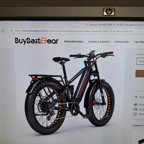 Customer photo review of Dukawey Silvertip8 1000W 26” Fat Bike E-Mountain Bike 52V 20Ah Samsung Battery SUV E-Bike