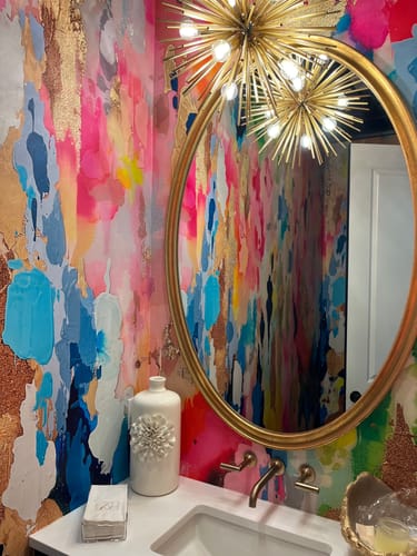 Customer photo review of Custom "Sprinkles" Oversized Wall Mural Measurements Listed Below