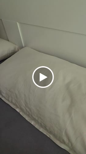 Customer video review of Kissenbezug - Baumwollsatin natur