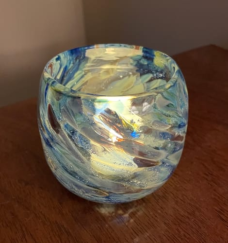 Customer photo review of Glass Votive with Ashes