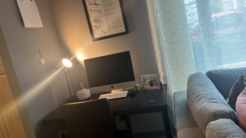 Customer photo review of E-Max Desk Height Adjustable (Wood Top)