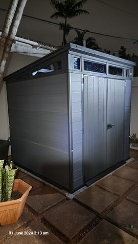 Customer photo review of Cortina 7x7ft Shed