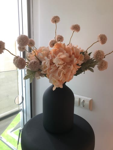 Fotorecensie van een klant over Zijden Hortensia (4 Stengels) - Crème