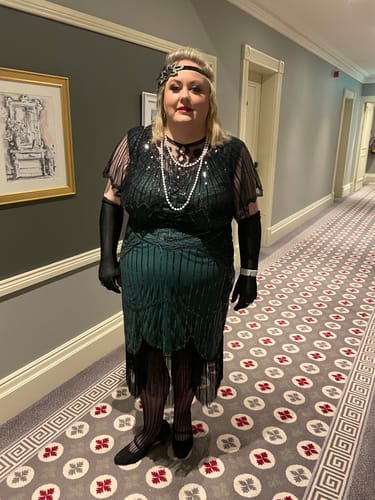 Louise F. review of Plus Size Green Stella Flapper Dress image 1 out of 2