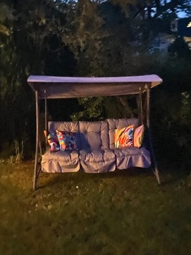 Customer photo review of Tufted 2 and 3 Seater Swing Highback Seat Pads with Ties