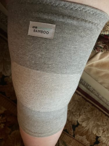 Customer photo review of Premium Bamboo Knee Sleeve (2X)